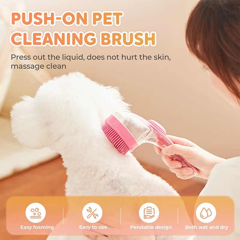 2-in-1 Pet  Brush – Deep Clean & Relaxing Massage in One