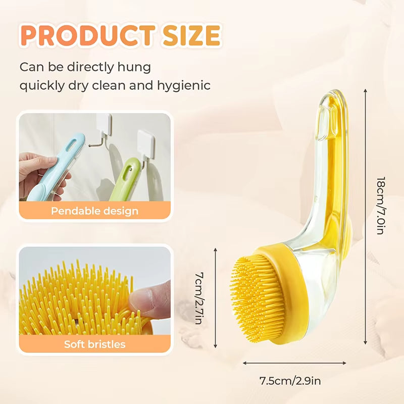 2-in-1 Pet  Brush – Deep Clean & Relaxing Massage in One